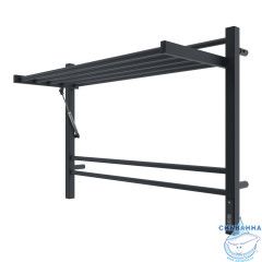 Полотенцесушитель электрический Terminus Горизонт П8 60х80 (с возможностью скрытого подключения, подключение справа) (черный муар)