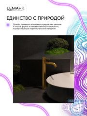 Смеситель для раковины Lemark Калина LMF-2115S-BRG (брашированное золото)