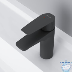 Смеситель для раковины AM.PM Gem F90A02122 (без донного клапана) (черный матовый)