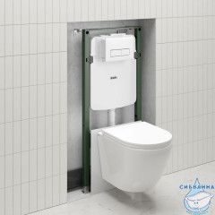 Комплект 3в1: подвесной унитаз, пневматическая инсталляция и клавиша смыва, Бэйсик (Basic), IDDIS, BASBQPA3i73