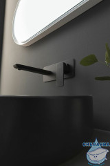 Смеситель для раковины встраиваемый Allen Brau Infinity 265440 (черный матовый)