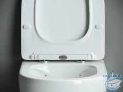 Унитаз подвесной безободковый Ceramicanova Mono Rimless CN1905 с сиденьем быстросъемным Soft Close (микролифт)