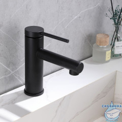 Смеситель для раковины Abber Emotion AF8810B (черный матовый)