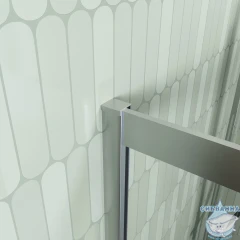 Душевое ограждение Veconi Rovigo 110x80 профиль хром, стекло прозрачное RV10-11080-01-C5 (без поддона)