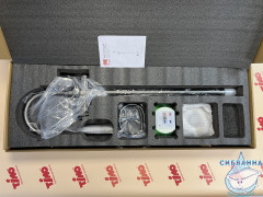 Смеситель для ванны напольный Timo Saona 2310/18Y-CR с аксессуарами (черноезолото)