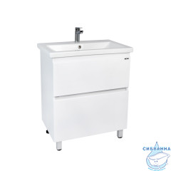 Тумба Viant Мальта 80Н с раковиной Como 80 белый