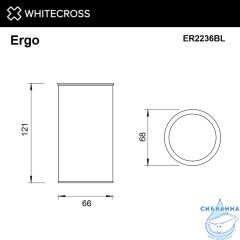 Стакан настольный WHITECROSS Ergo ER2236BL (черный мат)