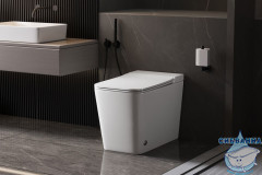 Унитаз приставной импульсный Abber Rechteck AC1213P с сиденьем Soft Close (микролифт) (белый)