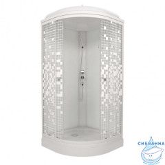 Душевая кабина Тритон Стандард 90х90 А профиль белый, стело мозаика Щ0000061840