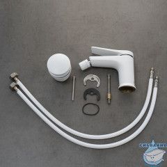 Смеситель для биде Lemark Bronx LM3708MW (с донным клапаном) (белый матовый)