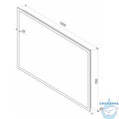 Зеркало Calypso Mercury Led 100x70 с подсветкой ЗЛП624