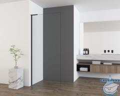 Walk-in Vincea Walk In HA 90 профиль черный, стекло прозрачное VSW-7HA900CLB