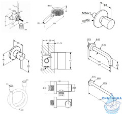 Душевая система Kludi Booz 250 386340576 1 режим (хром)