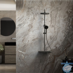 Душевая система Vincea Inspire 300 1 режим VSFS-3I12TMB (черный матовый )