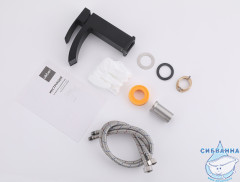 Смеситель для раковины Abber Wasserfall AF8610B (черный матовый)