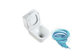 Унитаз напольный безободковый со смывом торнадо Aquatek Гелиос AQ2816T-00 с бачком и сиденьем Soft Close (микролифт)