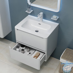 Тумба с умывальником, подвесная, 60 см, белая, Edifice, IDDIS, EDI60W0i95K