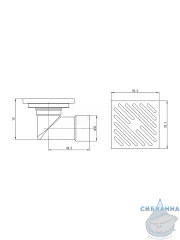 Дренажный трап для душа Raglo R605.10.06 (черный)