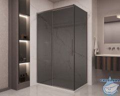 Душевое ограждение Vincea Stella 120x90 профиль вороненая сталь, стекло тонированное VSR-1ST9012CGGM