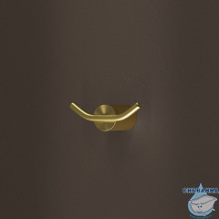 Крючок двойной, нержавеющая сталь, Дюна (Duna), золото матовое, IDDIS, DUNMG20i41