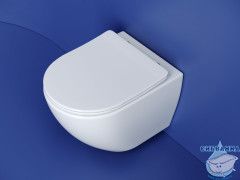 Унитаз подвесной безободковый, смыв торнадо Ceramicanova Metropol Rimless CN4002T с сиденьем быстросъемным Soft Close (микролифт)