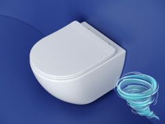 Унитаз подвесной безободковый, смыв торнадо Ceramicanova Metropol Rimless CN4002T с сиденьем быстросъемным Soft Close (микролифт)