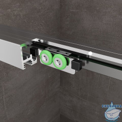 Душевое ограждение ABBER Komfort 130x100 AG93130-S102 профиль хром, стекло прозрачное (без поддона)