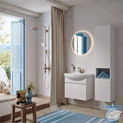 Пенал Aqwella Rodos ROD0535 35 см белый глянцевый