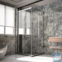 Душевое ограждение Veconi Premium Trento 100x80 профиль хром, стекло прозрачное PTC20-CH-10080-01-C4 (без поддона)
