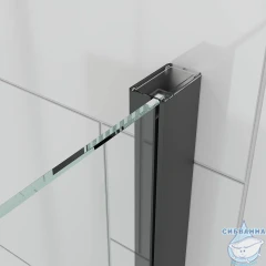 Душевое ограждение Veconi Оттимо 100x80 профиль черный, стекло прозрачное OP20B-SP-10080-01-C9 (без поддона)