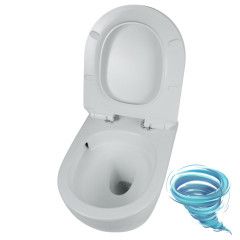 Унитаз подвесной безободковый Calypso CS246UQ-TK с сиденьем Soft Close (микролифт)