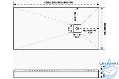 Поддон из литьевого мрамора Bas Essentia 170х70