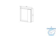 Зеркальный шкаф Viant Берлин 80 цемент VBER80C-ZSH