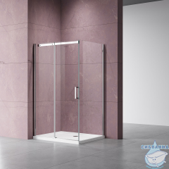 Душевое ограждение Vincea Dice 120x90 профиль хром, стекло прозрачное VSR-4D9012CL