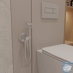 Встраиваемый смеситель с гигиеническим душем Oliveeka Y-Line OL-829902-CR (хром)