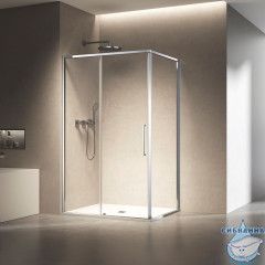 Душевое ограждение Vincea Slim 130x90 профиль хром, стекло прозрачное VSR-6SL9013CL