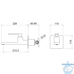 Смеситель для раковины встраиваемый Timo Torne 4372/03SM (черный матовый)