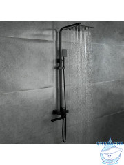 Душевая система Frap F24802-6 250 1 режим (черный матовый)