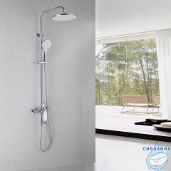 Душевая стойка ABBER Weiss Insel AF8016L с изливом, хром