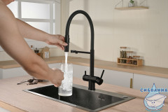 Смеситель для кухни Vincea  VKF-120MB (черный матовый)