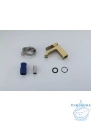 Смеситель для раковины Frap F1076-3 (сатин золотой)