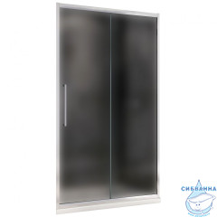 Дверь в нишу ABBER Schwarzer Diamant AG30100MH 100x195 профиль хром, стекло матовое