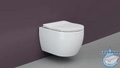 Унитаз подвесной безободковый Ceramicanova Play Rimless CN3001 с сиденьем быстросъемным Soft Close (микролифт)