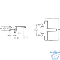 Смеситель для ванны Jacob Delafon Avid E97369-CP