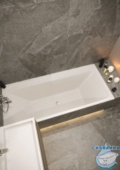 Акриловая ванна Toni Arti Amatrice PL 170x75 с каркасом (белый матовый)