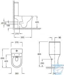 Бачок для унитаза Jacob Delafon Aleo ETAL212-0