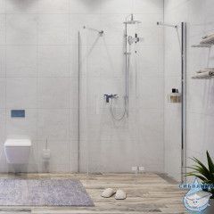 Душевое ограждение Wasserkraft Aller 120x80 10H06RWHITE профиль хром/белый, стекло прозрачный (без поддона)