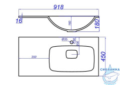 Мебельная раковина Aqwella Malaga 90 см правая