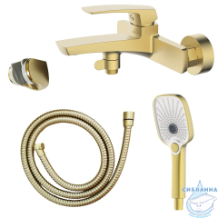 Смеситель для ванны Azario Conda AZ-K3011MG (золото матовое)