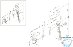 Смеситель для раковины AM.PM Like F8092116 (с донным клапаном) (хром)